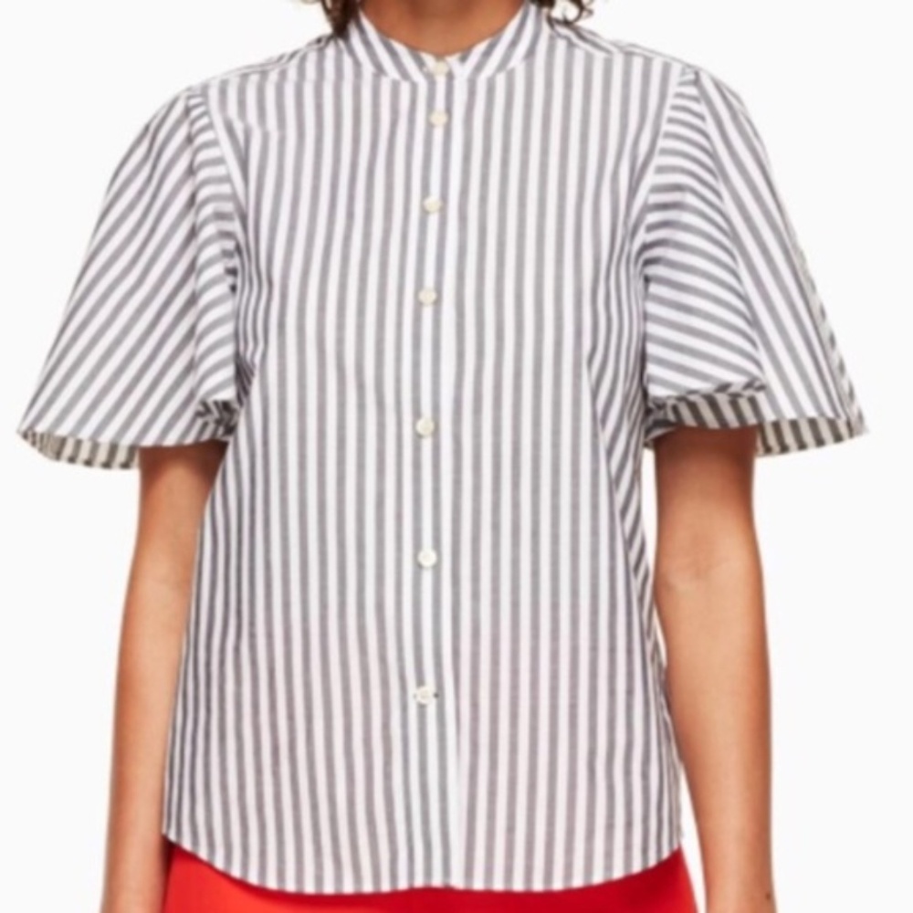 Kate Spade Broome Street Flutter Sleeve Top